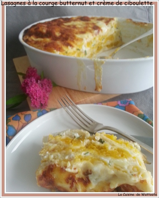 lasagne butternut crème ciboulette  