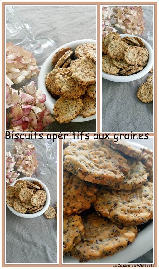 biscuits apéritifs aux graines 